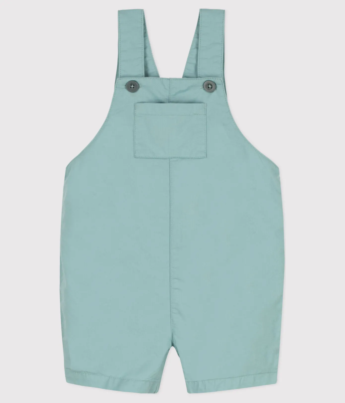 Petit Bateau Sets, Overalls & Latzhosen*Kurze Baby-Latzhose aus Crisp-Serge grün BOB