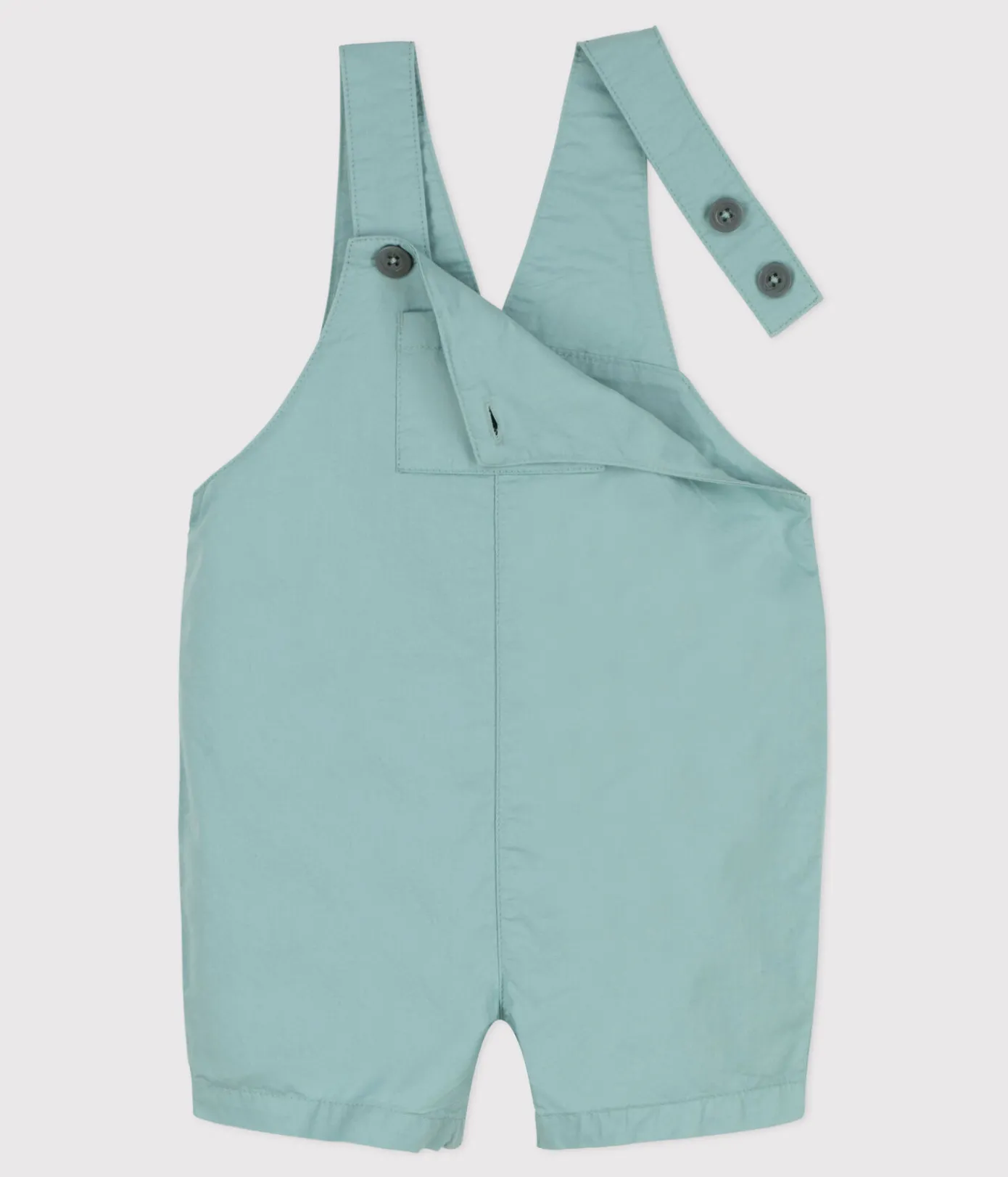Petit Bateau Sets, Overalls & Latzhosen*Kurze Baby-Latzhose aus Crisp-Serge grün BOB