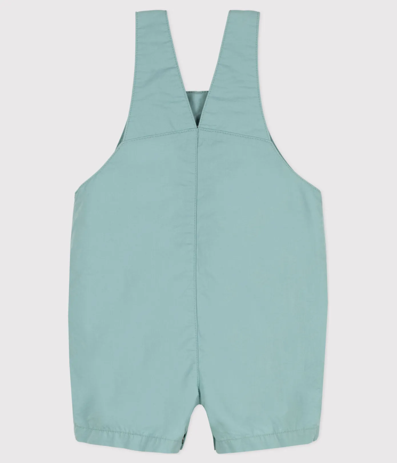 Petit Bateau Sets, Overalls & Latzhosen*Kurze Baby-Latzhose aus Crisp-Serge grün BOB