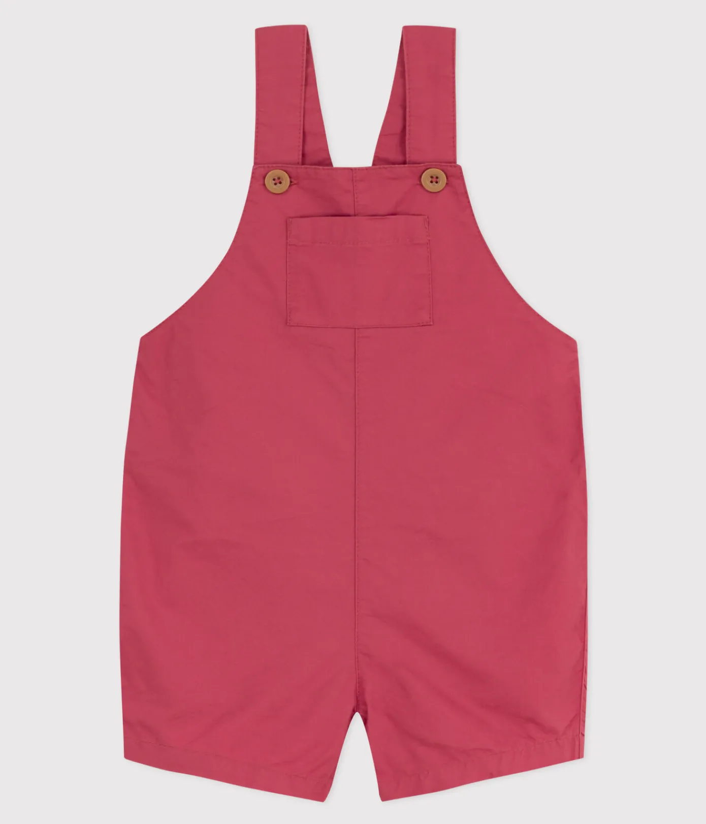 Petit Bateau Sets, Overalls & Latzhosen*Kurze Baby-Latzhose aus Crisp-Serge rosa PAPI