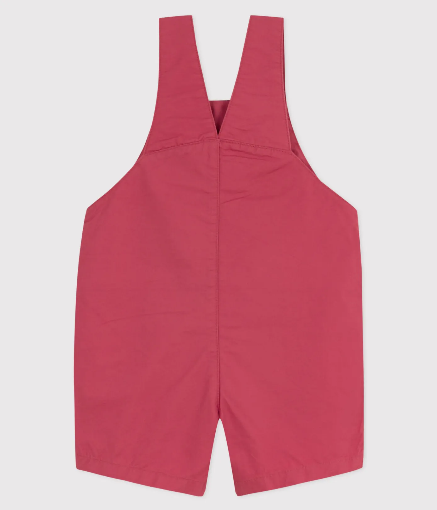 Petit Bateau Sets, Overalls & Latzhosen*Kurze Baby-Latzhose aus Crisp-Serge rosa PAPI