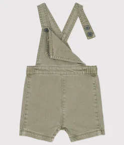 Petit Bateau Sets, Overalls & Latzhosen*Kurze Baby-Latzhose aus Denim grün MARECAGE