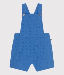 Petit Bateau Sets, Overalls & Latzhosen*Kurze Baby-Latzhose aus englischer Spitze blau GAULOISE
