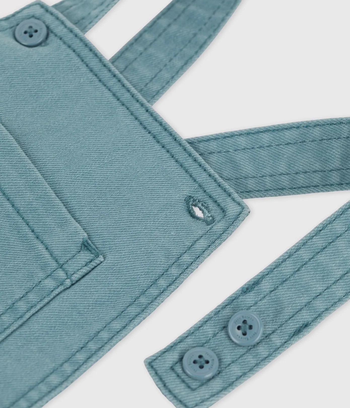 Petit Bateau Sets, Overalls & Latzhosen*Kurze Baby-Latzhose aus gefärbtem Denim grün BRUT