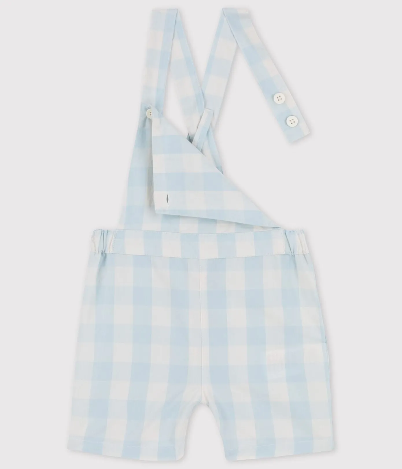 Petit Bateau Sets, Overalls & Latzhosen*Kurze Baby-Latzhose aus Popeline BOLDAIR/ MARSHMALLOW