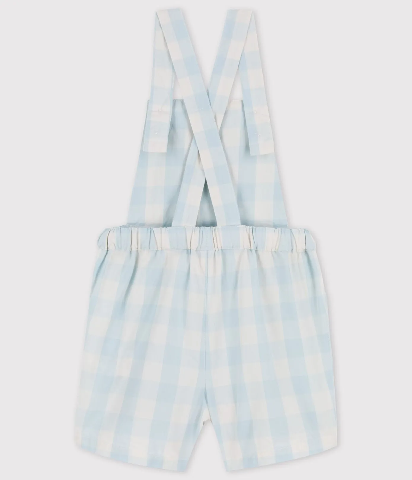 Petit Bateau Sets, Overalls & Latzhosen*Kurze Baby-Latzhose aus Popeline BOLDAIR/ MARSHMALLOW