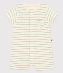 Petit Bateau Sets, Overalls & Latzhosen|Newborn*Kurzer Baby-Overall aus Bouclé-Frottee AVALANCHE/ HERBIER