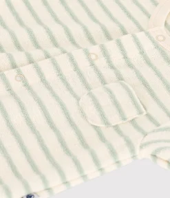 Petit Bateau Sets, Overalls & Latzhosen|Newborn*Kurzer Baby-Overall aus Bouclé-Frottee AVALANCHE/ HERBIER
