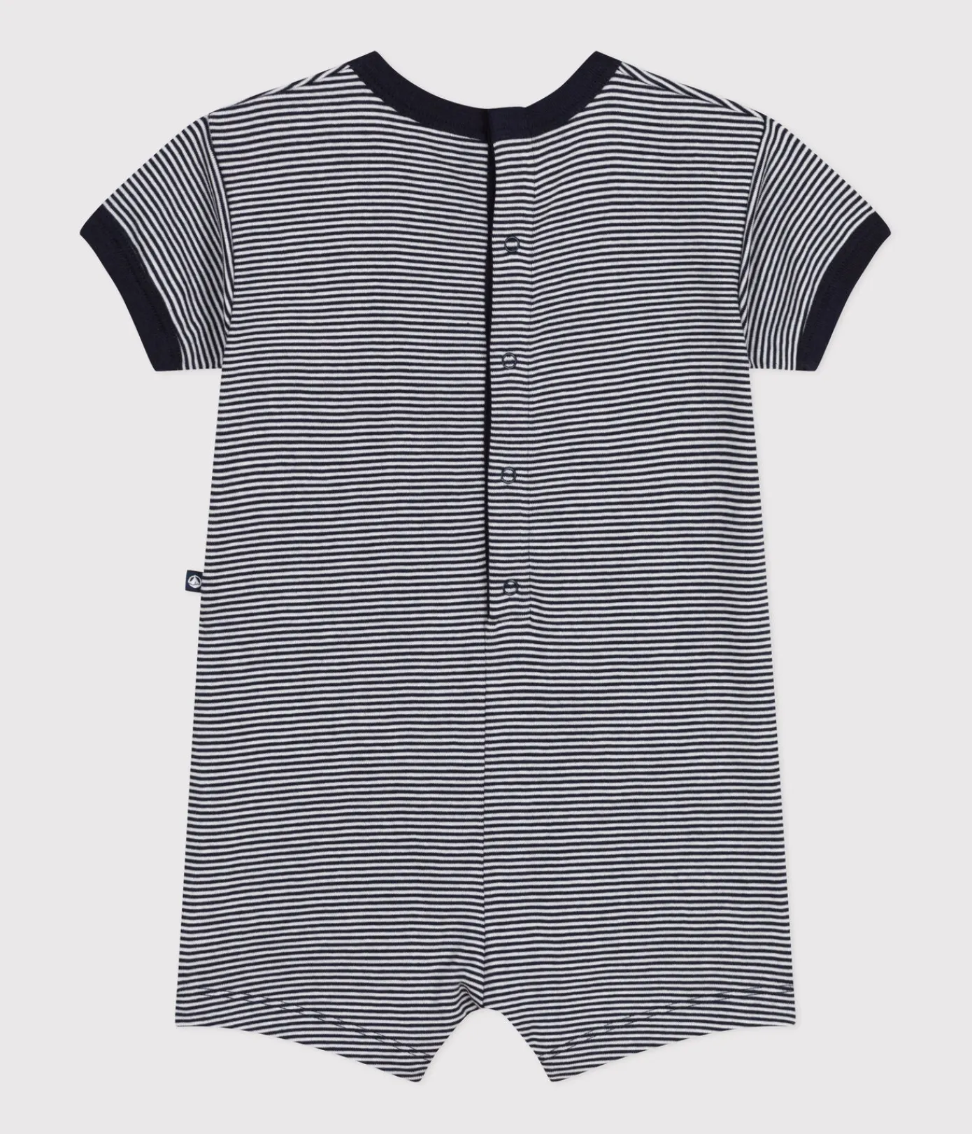 Petit Bateau Sets, Overalls & Latzhosen*Kurzer Baby-Overall aus Jersey blau SMOKING/weiss MARSHMALLOW
