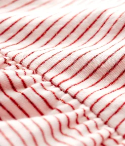 Petit Bateau T-Shirts, Oberteile*Kurzärmelige Baby-Bluse aus gestreiftem, gedoppeltem Jersey für Mädchen rosa FLEUR/rosa COPPER