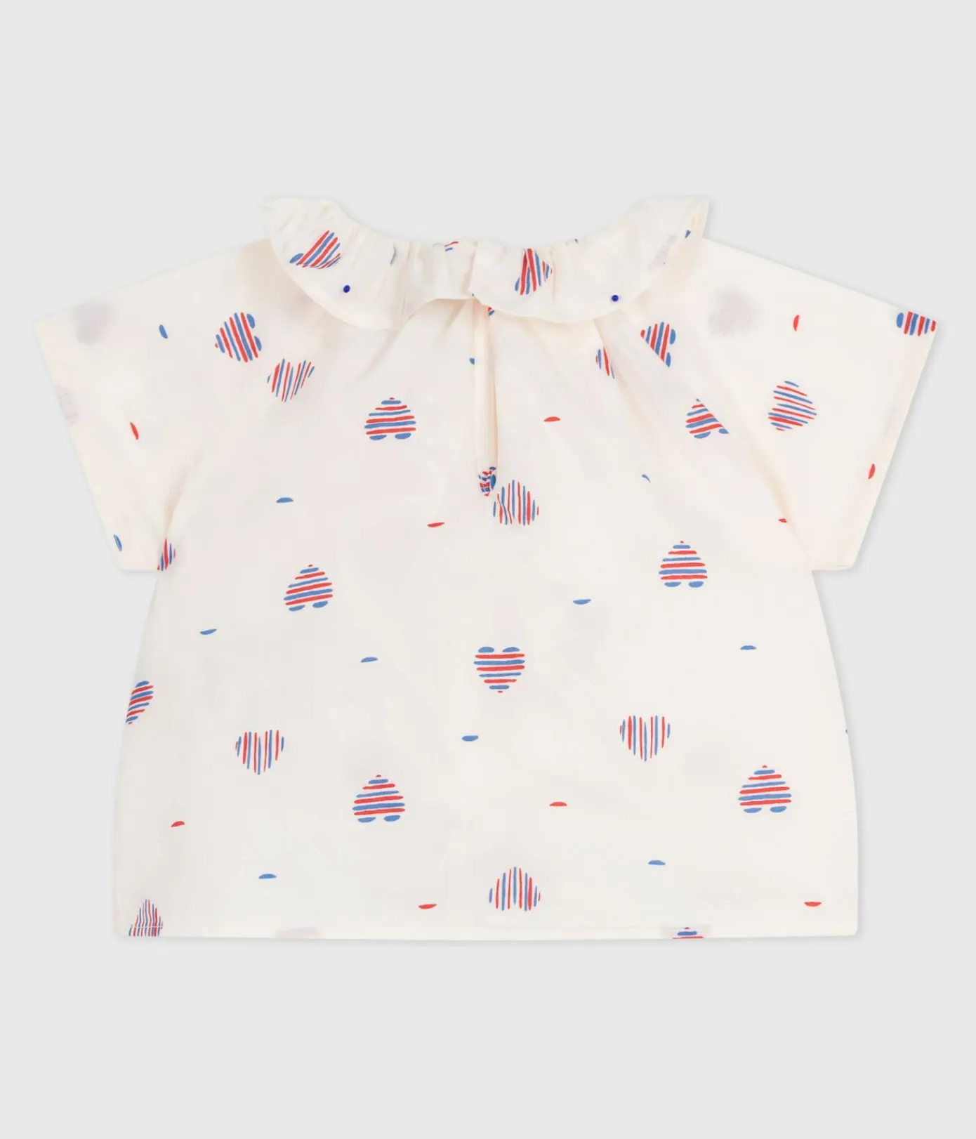 Petit Bateau T-Shirts, Oberteile*Kurzärmelige Baby-Bluse aus Baumwolle mit Herzmotiv weiss AVALANCHE/ MULTICO