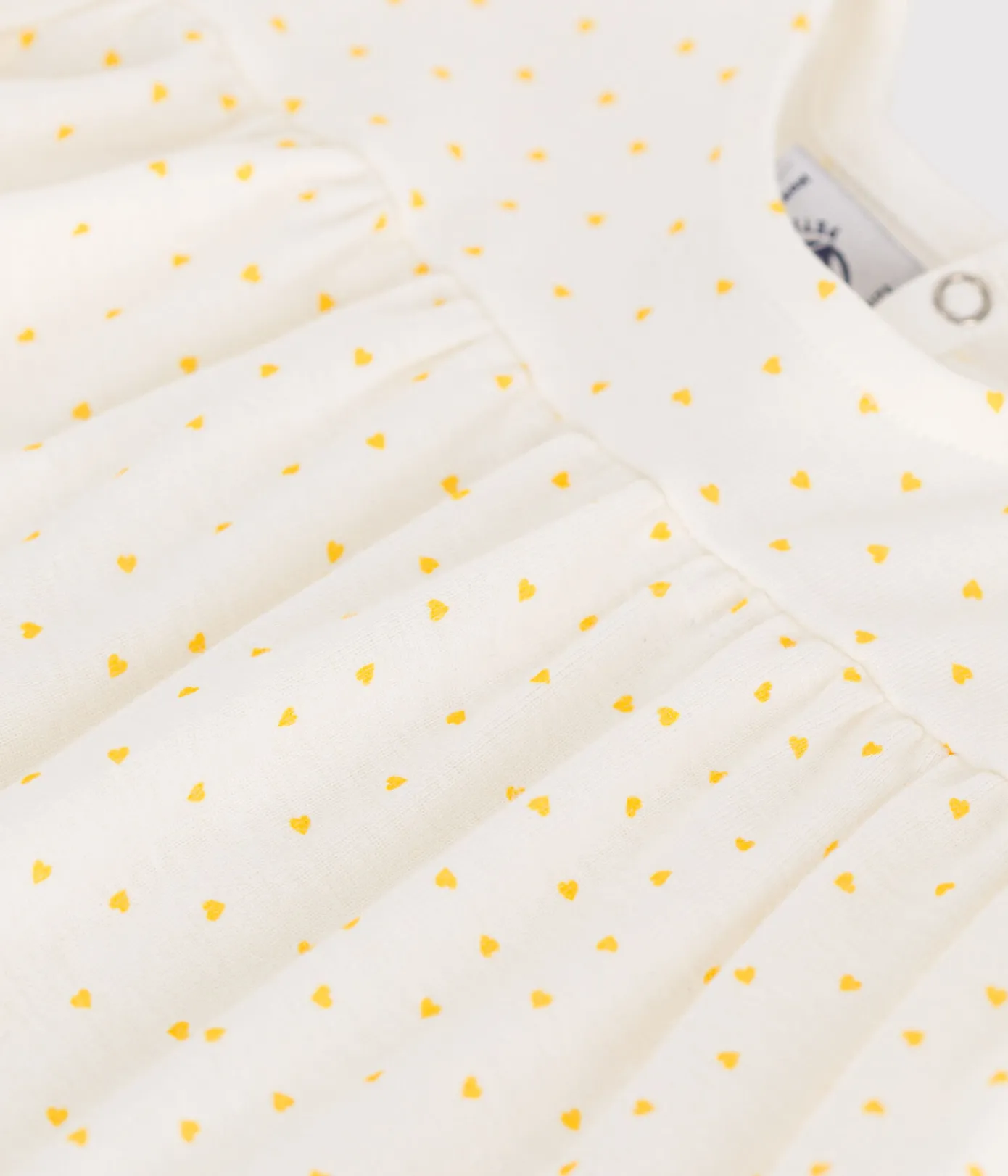 Petit Bateau T-Shirts, Oberteile*Kurzärmelige Baby-Bluse aus Baumwolle mit kleinen Herzen weiss MARSHMALLOW/ ORGE