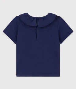 Petit Bateau T-Shirts, Oberteile*Kurzärmelige Babybluse aus geflammtem Jersey blau CHALOUPE