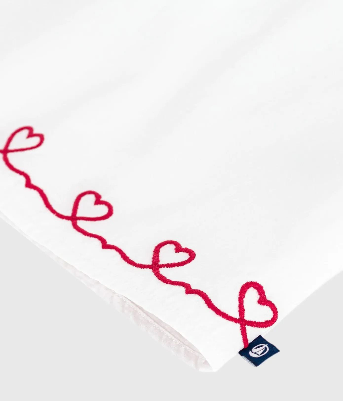Petit Bateau T-Shirts, Oberteile*Kurzärmelige Baby-Bluse aus Baumwoll-Popeline mit bestickten Herzen weiss ECUME