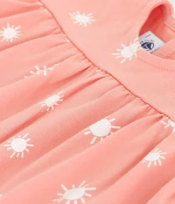 Petit Bateau T-Shirts, Oberteile*Kurzärmelige Baby-Bluse aus Baumwolle mit Sonnenmuster orange ABRICOT/ MARSHMALLOW