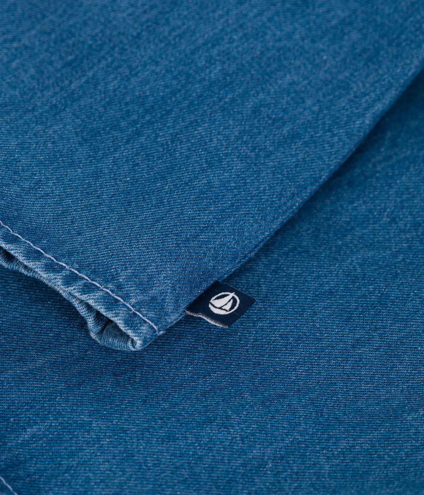 Petit Bateau T-Shirts, Oberteile*Kurzärmelige Baby-Bluse aus Jeansstoff blau DENIM CLAIR