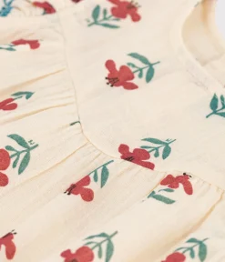 Petit Bateau T-Shirts, Oberteile*Kurzärmelige bedruckte Babybluse aus Musselin-Stoff weiss AVALANCHE/ MULTICO