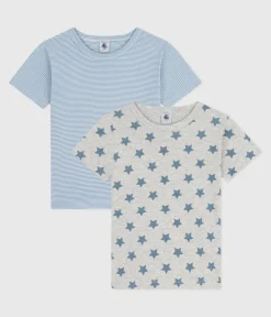 Petit Bateau Unterhemden, Tanktops|T-Shirts, Poloshirts, Hemden*Kurzärmelige Kinder T-Shirts aus Baumwolle mit Sternmotiv variante 1