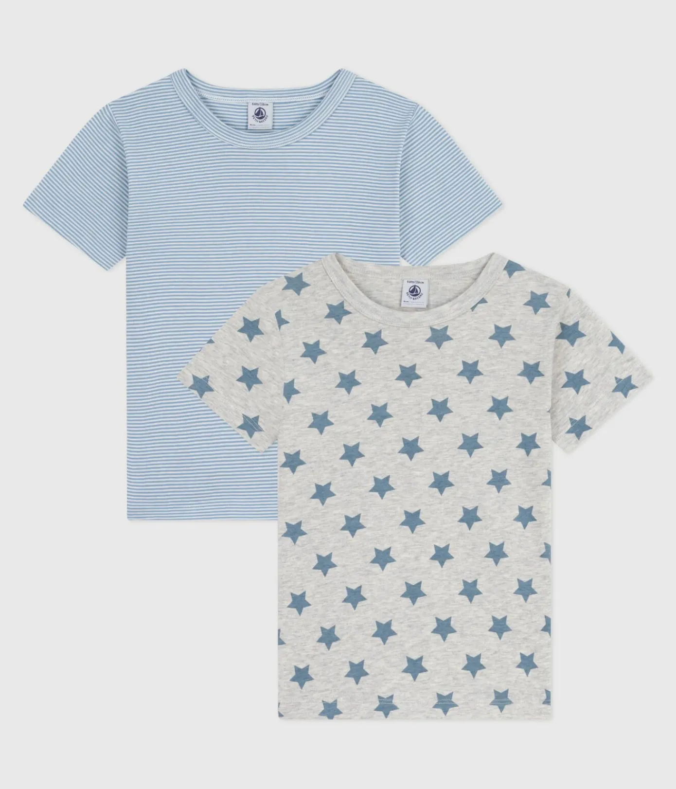 Petit Bateau Unterhemden, Tanktops|T-Shirts, Poloshirts, Hemden*Kurzärmelige Kinder T-Shirts aus Baumwolle mit Sternmotiv variante 1