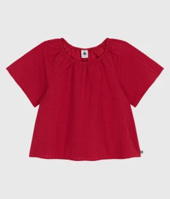 Petit Bateau T-Shirts, Tops, Oberteile*Kurzärmelige Kinder-Bluse mit Blumenmuster SPI