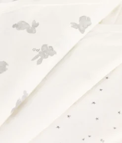 Petit Bateau Bodys|Newborn*Kurzärmelige Wickelbodys aus Baumwolle mit Häschenmotiv im 3er-Set variante 1