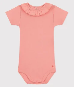 Petit Bateau T-Shirts, Oberteile*Kurzärmeliger Baby-Body aus einfarbiger Baumwolle orange ABRICOT