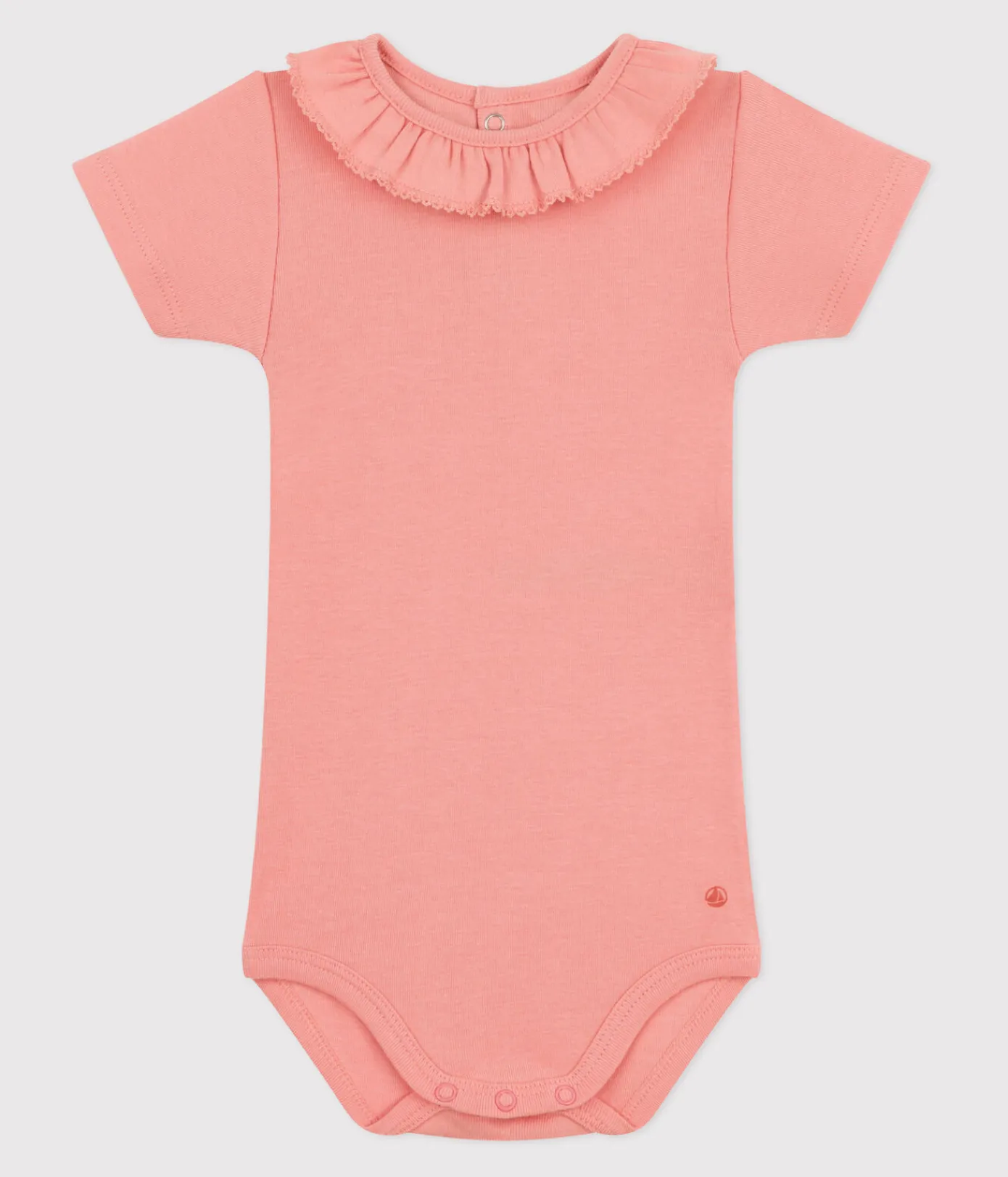 Petit Bateau T-Shirts, Oberteile*Kurzärmeliger Baby-Body aus einfarbiger Baumwolle orange ABRICOT
