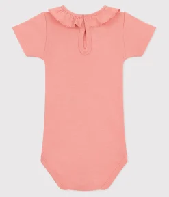 Petit Bateau T-Shirts, Oberteile*Kurzärmeliger Baby-Body aus einfarbiger Baumwolle orange ABRICOT