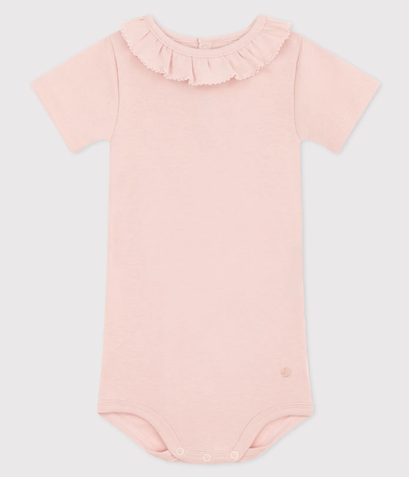 Petit Bateau T-Shirts, Oberteile*Kurzärmeliger Baby-Body aus Baumwolle mit Rüschenkragen rosa SALINE