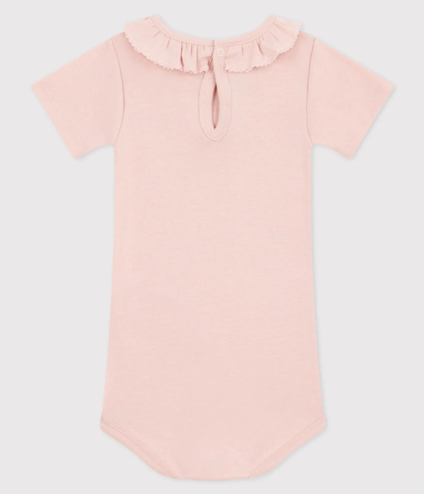 Petit Bateau T-Shirts, Oberteile*Kurzärmeliger Baby-Body aus Baumwolle mit Rüschenkragen rosa SALINE