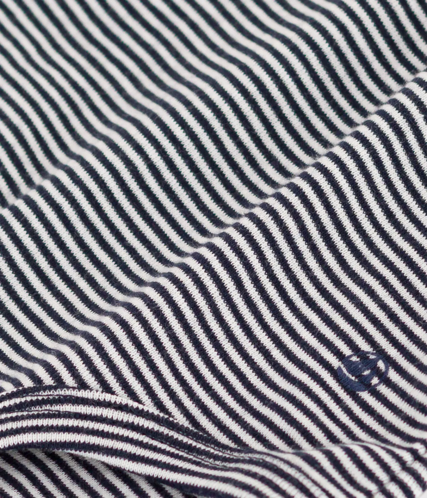 Petit Bateau T-Shirts, Oberteile*Kurzärmeliger Baby-Body aus gestreifter Baumwolle mit Polokragen blau SMOKING/weiss MARSHMALLOW