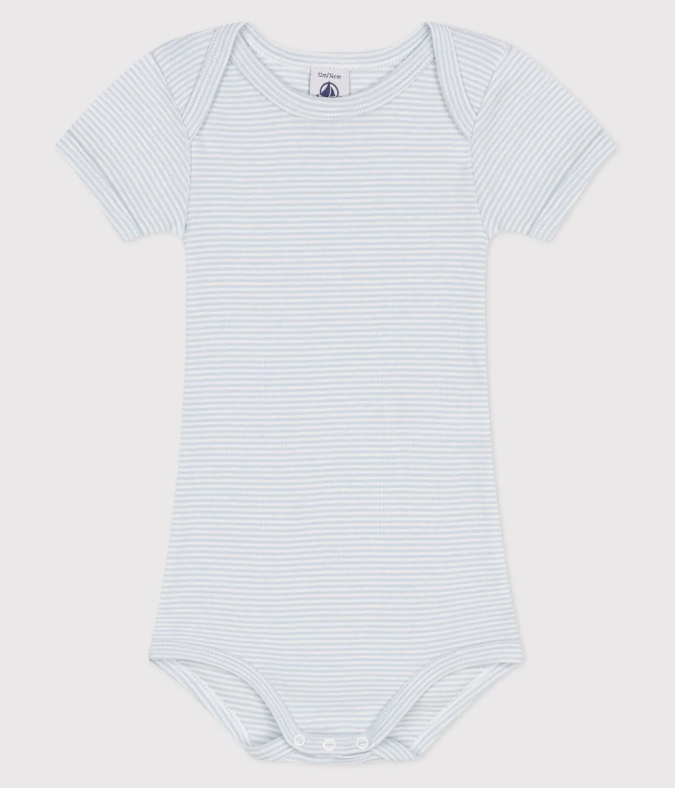 Petit Bateau Bodys*Kurzärmeliger Baby-Body aus Baumwolle mit Print GOMME/ MARSHMALLOW