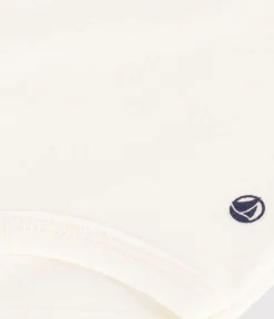 Petit Bateau T-Shirts, Oberteile*Kurzärmeliger Baby-Body aus Baumwolle mit Rüschenkragen weiss MARSHMALLOW