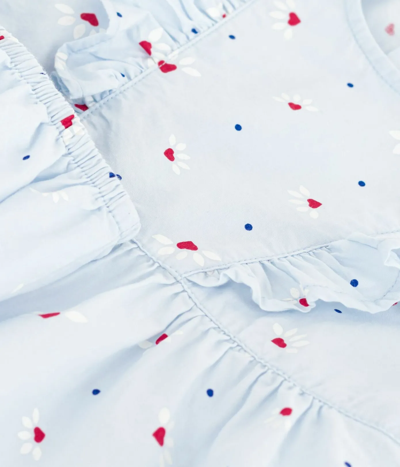 Petit Bateau Kleider*Kurzärmeliges Babykleid aus Baumwolle und dazu passender Bloomer blau FRAICHEUR/weiss MULTICO