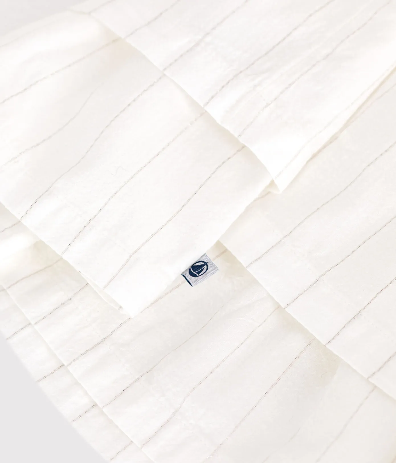 Petit Bateau Kleider*Kurzärmeliges Baby-Kleid für festliche Anlässe aus leichter Baumwolle weiss ECUME/ ARGENT