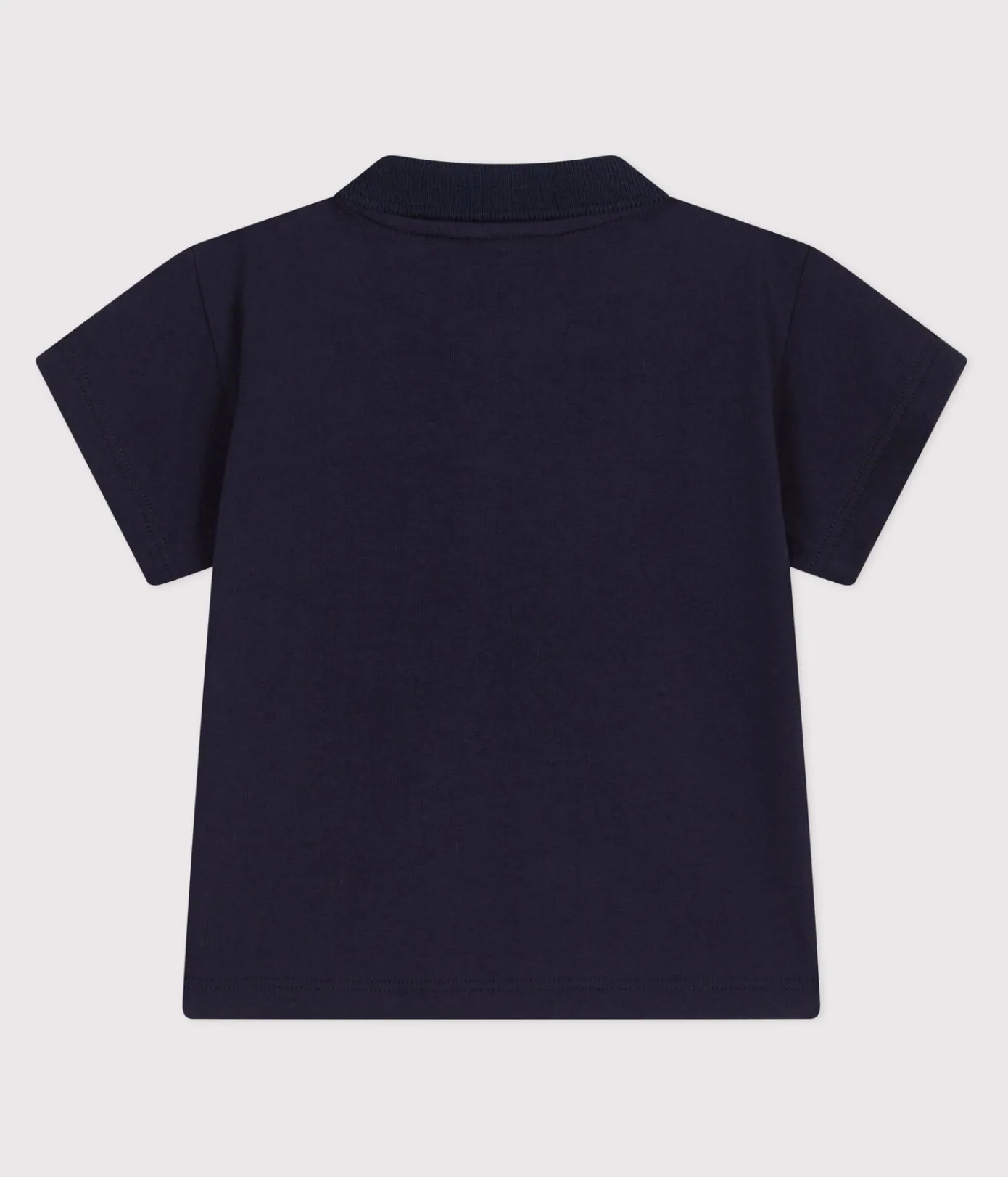 Petit Bateau T-Shirts, Oberteile*Kurzärmeliges Baby-Poloshirt aus einfarbiger Baumwolle blau SMOKING