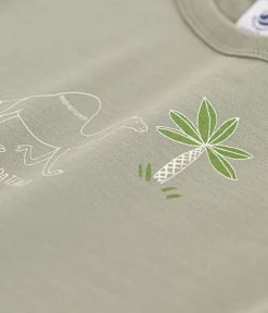 Petit Bateau T-Shirts, Oberteile*Kurzärmeliges Baby-T-Shirt aus Jersey mit Motiv grün MARECAGE
