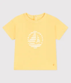 Petit Bateau T-Shirts, Oberteile*Kurzärmeliges Baby-T-Shirt aus einfarbiger Baumwolle gelb ORGE