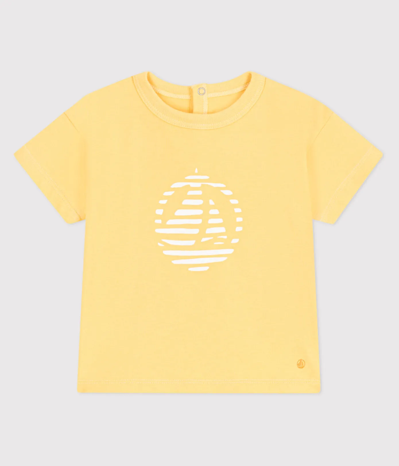 Petit Bateau T-Shirts, Oberteile*Kurzärmeliges Baby-T-Shirt aus einfarbiger Baumwolle gelb ORGE