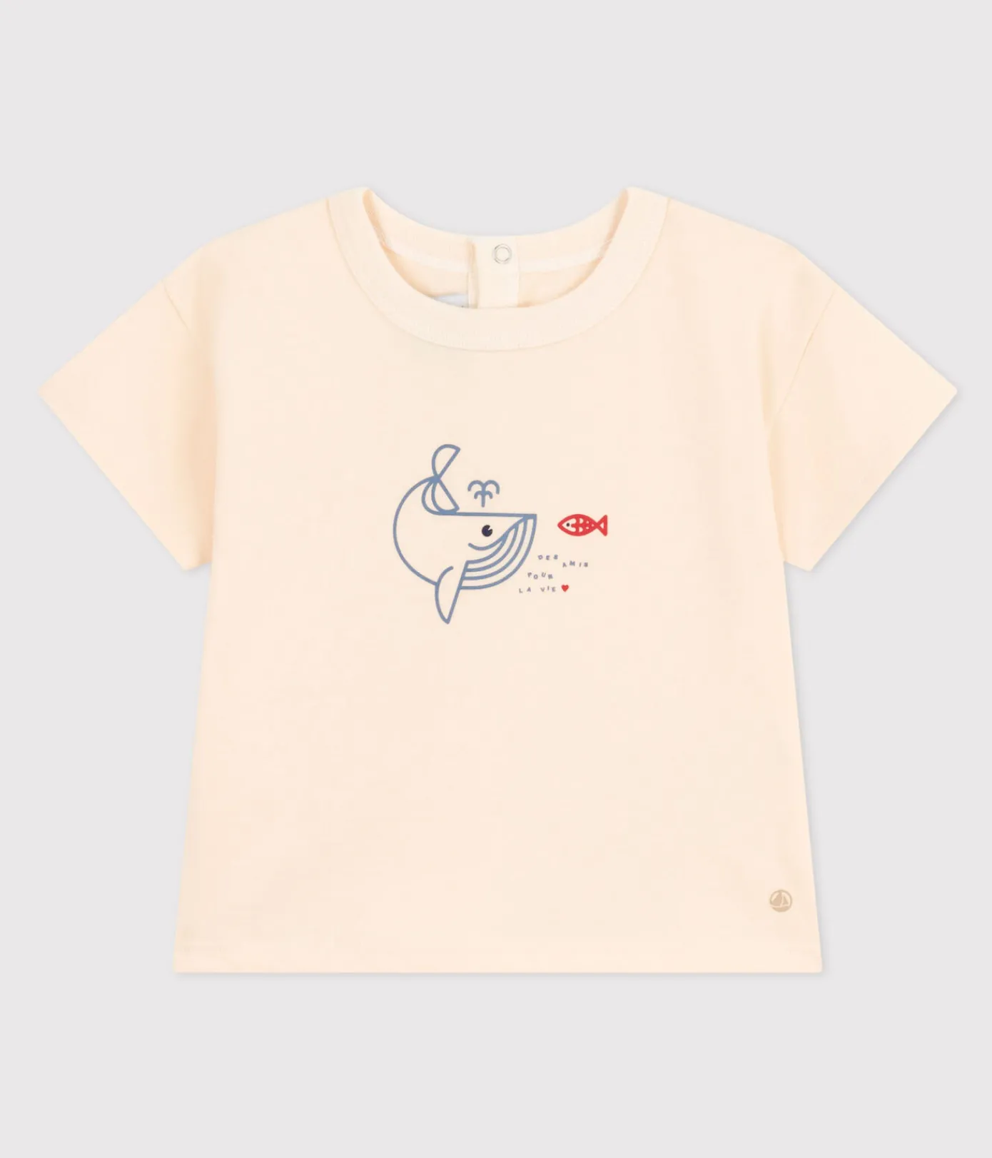 Petit Bateau T-Shirts, Oberteile*Kurzärmeliges Baby-T-Shirt aus leichtem Jersey naturfarben AVALANCHE