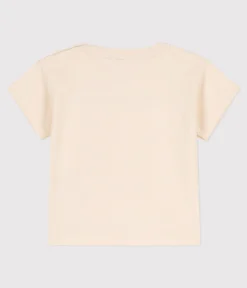Petit Bateau T-Shirts, Oberteile*Kurzärmeliges Baby-T-Shirt aus besticktem Jersey naturfarben AVALANCHE