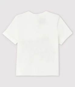 Petit Bateau T-Shirts, Oberteile*Kurzärmeliges Baby-T-Shirt aus Baumwolle für Jungen weiss MARSHMALLOW