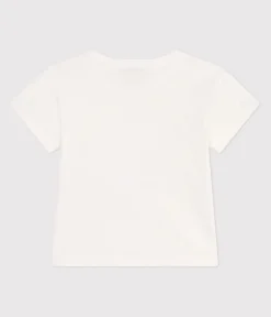 Petit Bateau T-Shirts, Oberteile*Kurzärmeliges Baby-T-Shirt aus einfarbiger Baumwolle weiss MARSHMALLOW