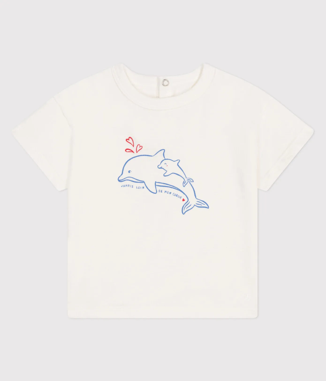 Petit Bateau T-Shirts, Oberteile*Kurzärmeliges Baby-T-Shirt aus einfarbiger Baumwolle weiss MARSHMALLOW