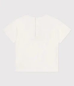 Petit Bateau T-Shirts, Oberteile*Kurzärmeliges Baby-T-Shirt aus einfarbiger Baumwolle weiss MARSHMALLOW