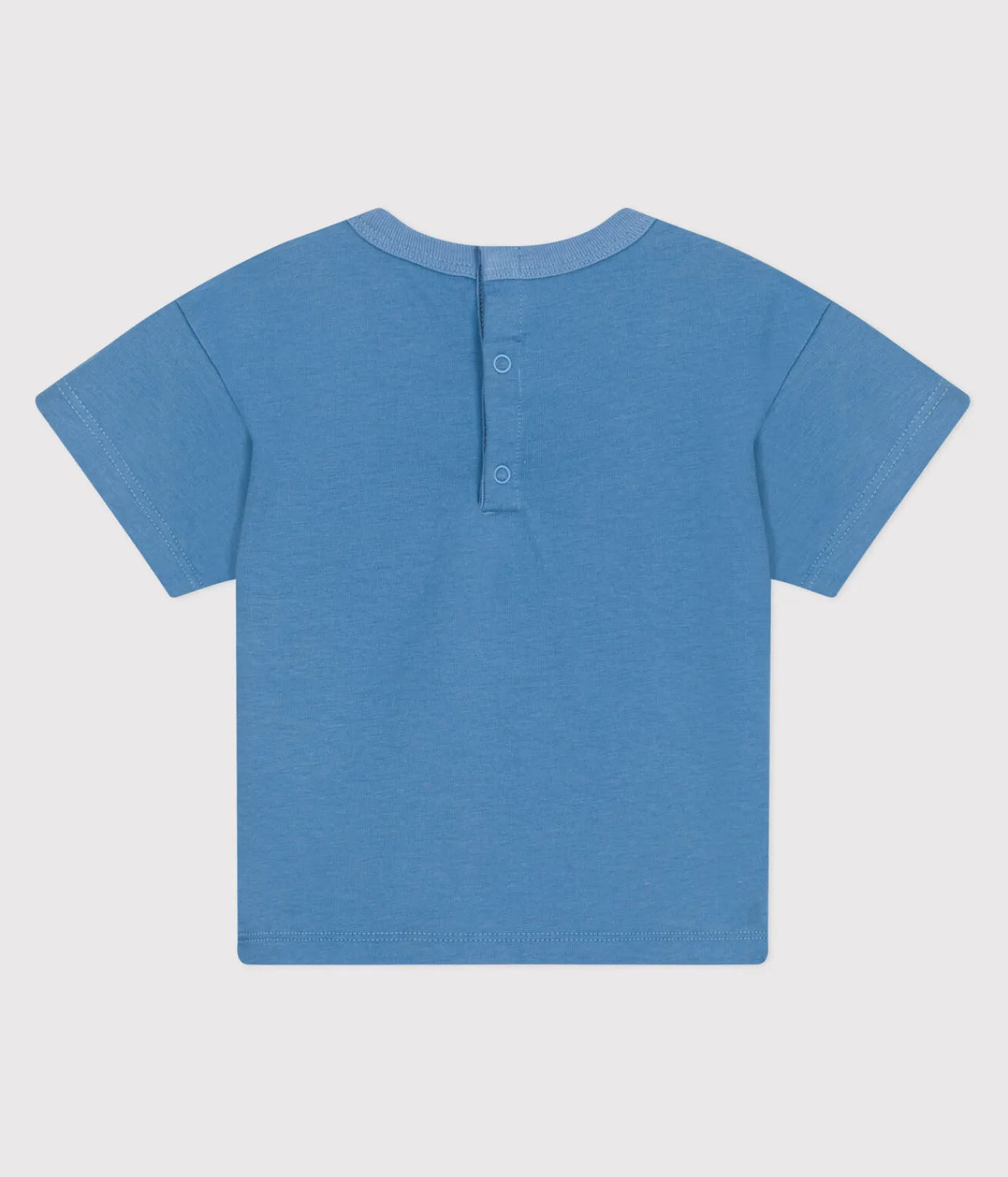 Petit Bateau T-Shirts, Oberteile*Kurzärmeliges Baby-T-Shirt aus einfarbiger Baumwolle blau ALASKA