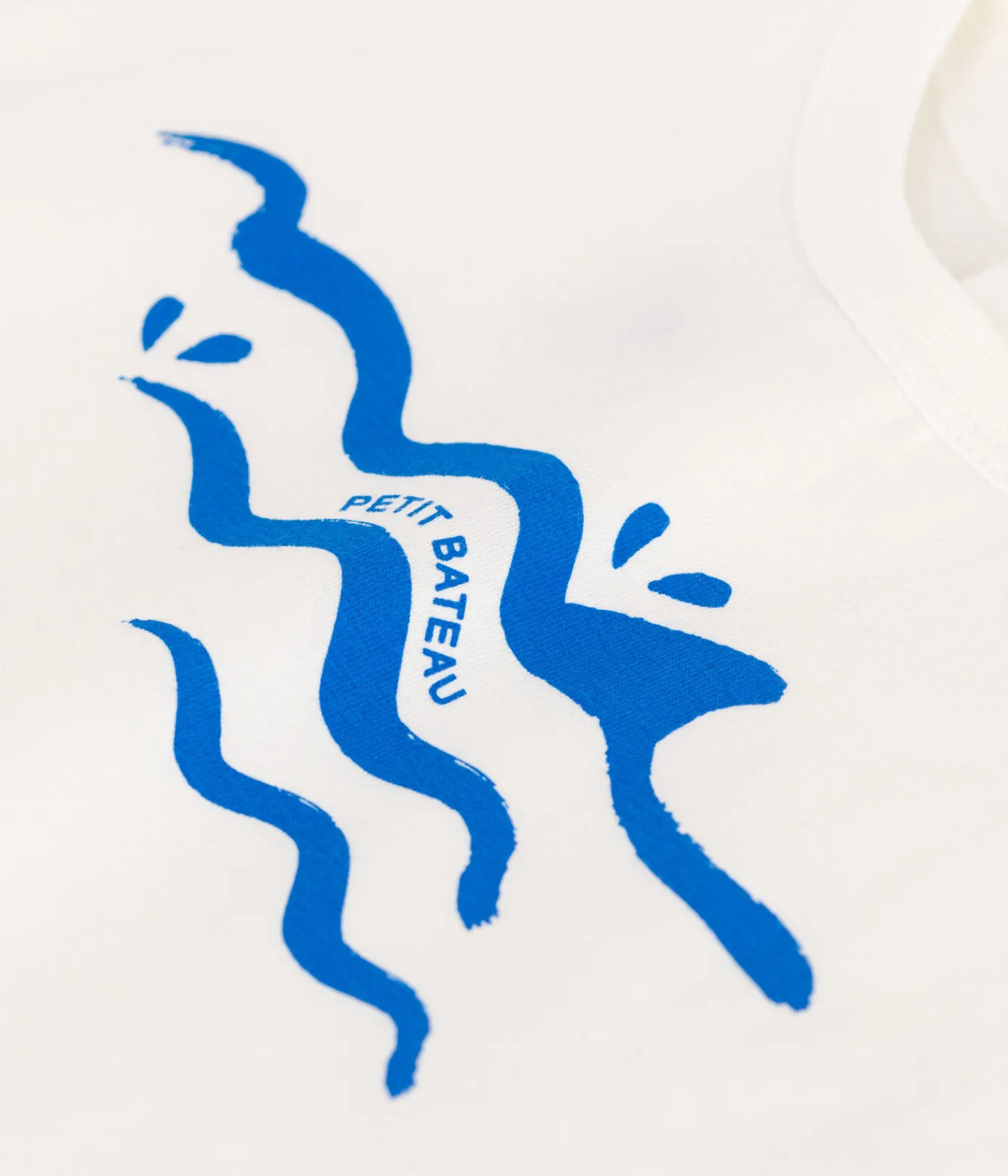 Petit Bateau T-Shirts, Oberteile*Kurzärmeliges Baby-T-Shirt aus einfarbiger Baumwolle blau MARSHMALLOW/ PORCELANA