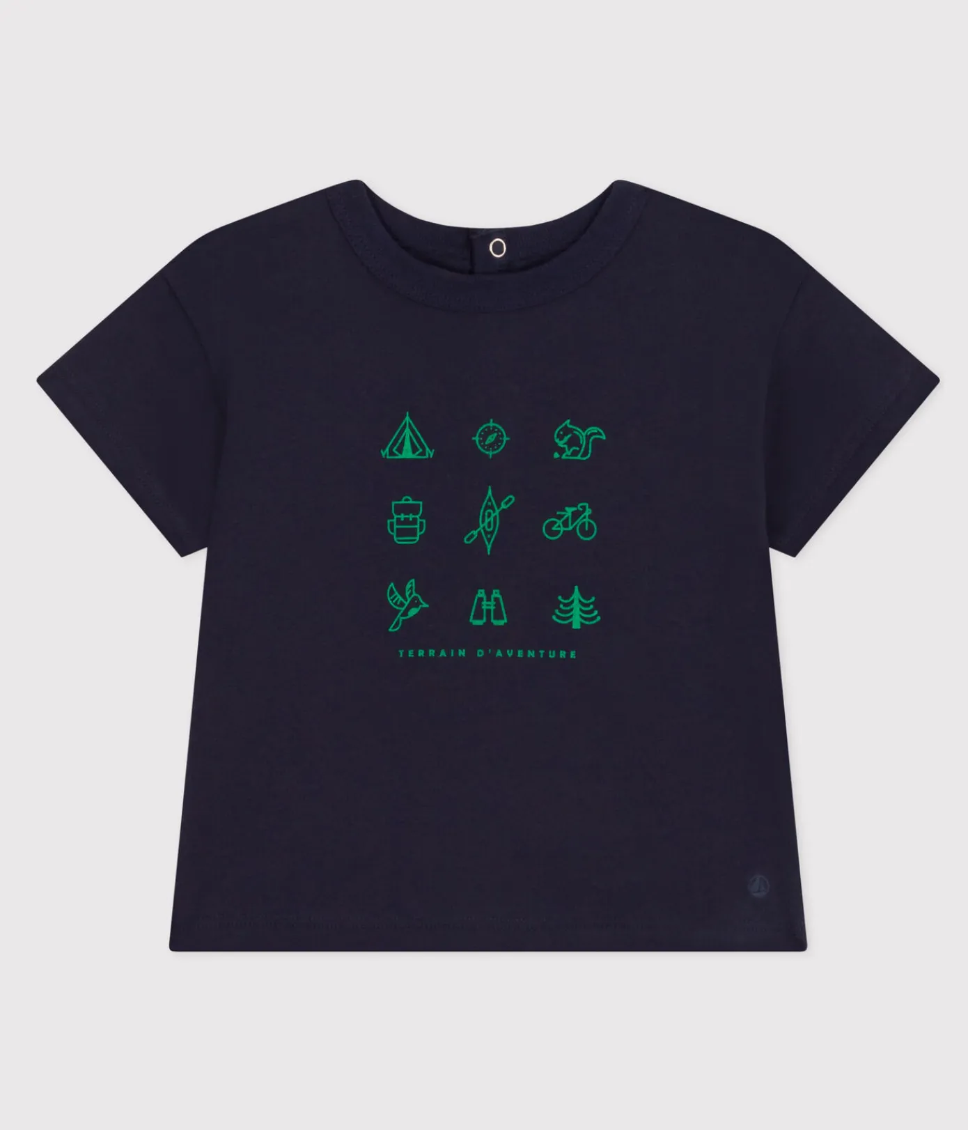 Petit Bateau T-Shirts, Oberteile*Kurzärmeliges Baby-T-Shirt aus leichtem Jersey blau SMOKING/weiss MULTICO