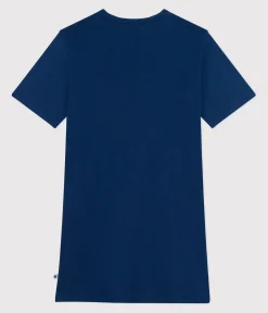 Petit Bateau Schlafanzüge, Nachthemden*Kurzärmeliges Damen-Nachthemd aus Baumwolle blau INCOGNITO