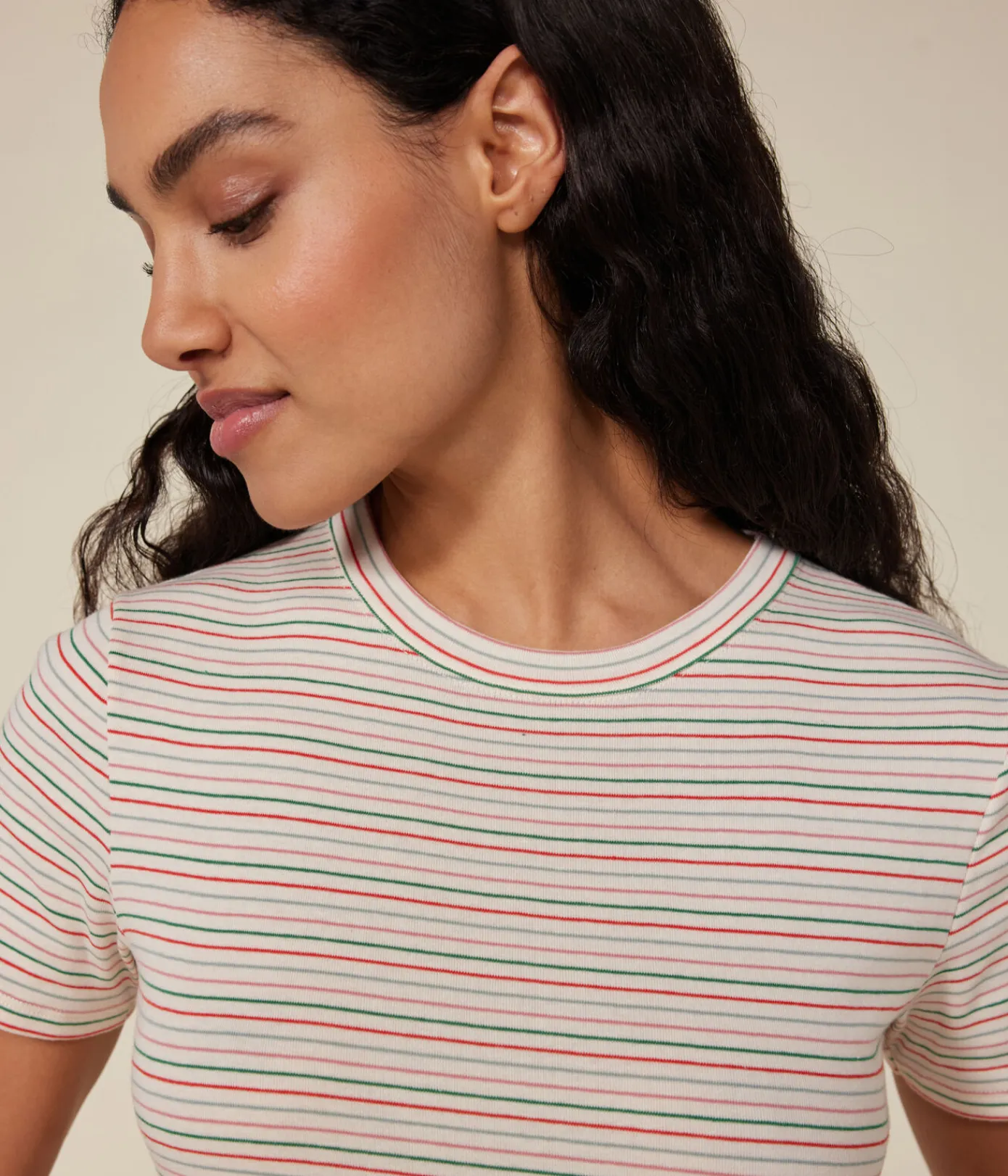 Petit Bateau Alle T-Shirts|Das Ikonische (Slim)*Kurzärmeliges Damen-T-Shirt weiss AVALANCHE/ MULTICO